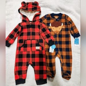 2 Fleece onesies